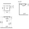 Накладная раковина VITRA S20 45 см белый 5463B003-0001