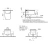 Подвесной безободковый унитаз VITRA V-CARE BASIC 5674B003-6193